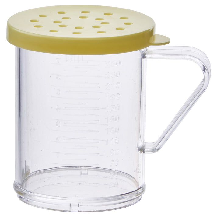 10 oz. Clear Shaker/Dredge with Yellow Lid