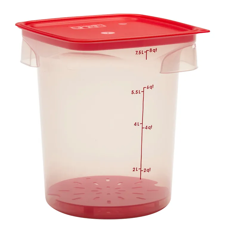 Drain Shelf for 6 & 8 qt. FreshPro Round containers, translcuent red