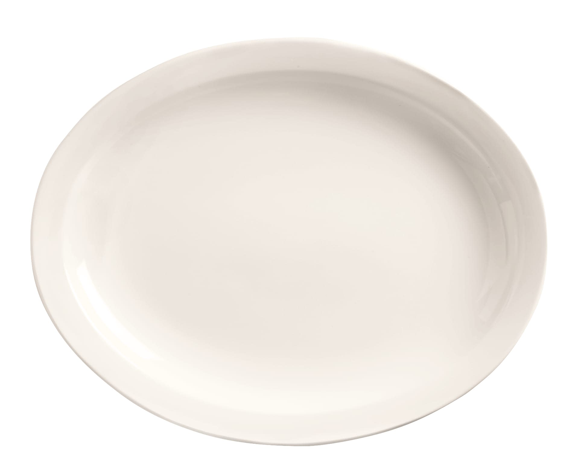 Porcelana 9-1/2" x 7-3/4" Oval Platter, Cream White