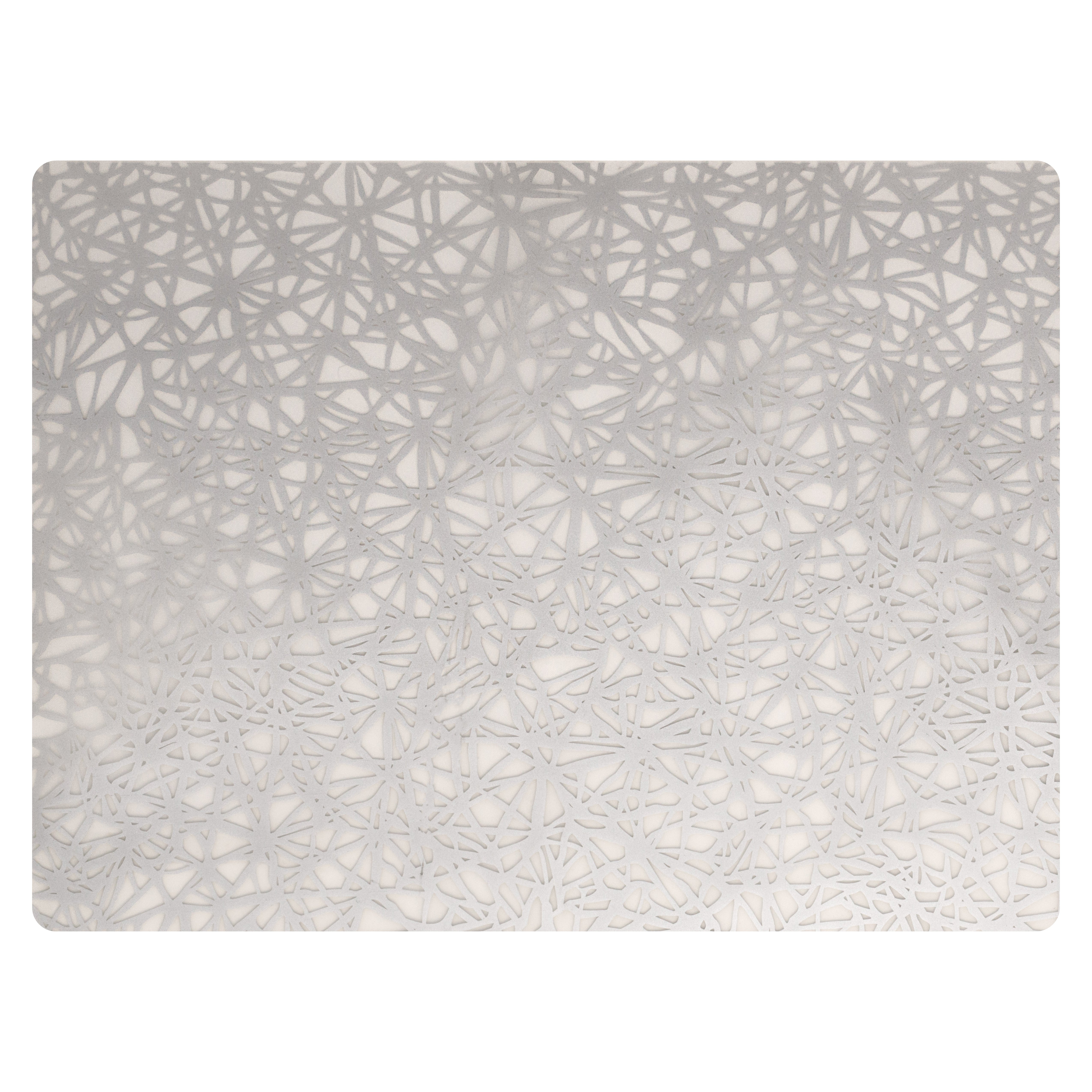 Silver Twine Silicone Placemat L 16.0" W 12.0" Modern Twist