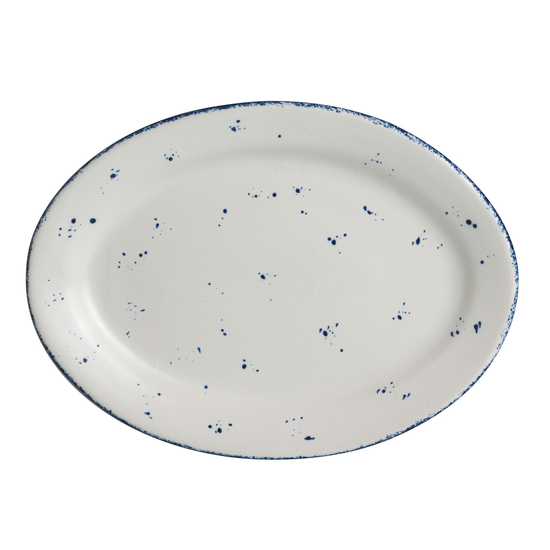 Rolled Edge Oval Platter L 13.5" W 10.0" Brisa Mt Wt