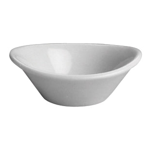 Oval Jelly Butter Dish L 3.5" W 3.125" (1.5 Oz) Bright White