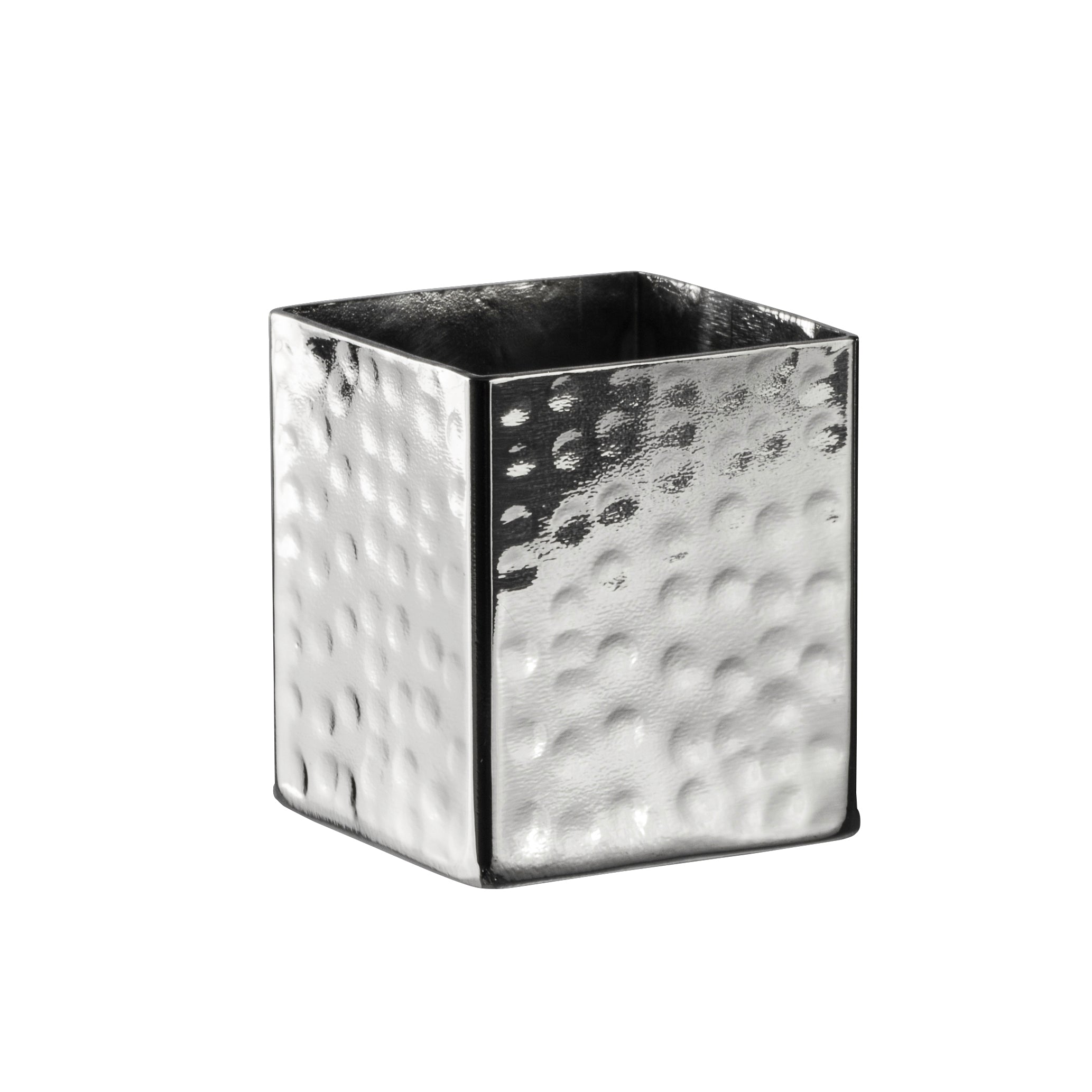 Sugar Cube Holder Hammered Mirror Finish L 1.625" Creations Metal