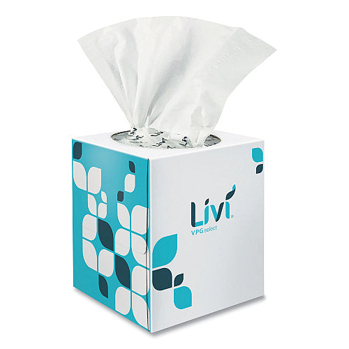 White 2-Ply Cube Box Facial Tissues