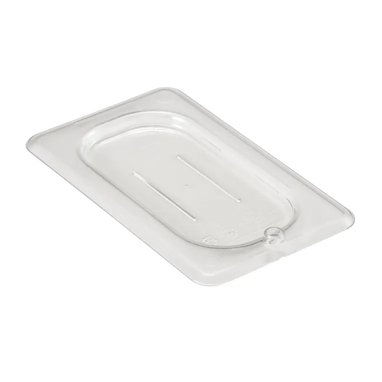 Camwear 1/9 Size Flat Polycarbonate Food Pan Cover, Clear