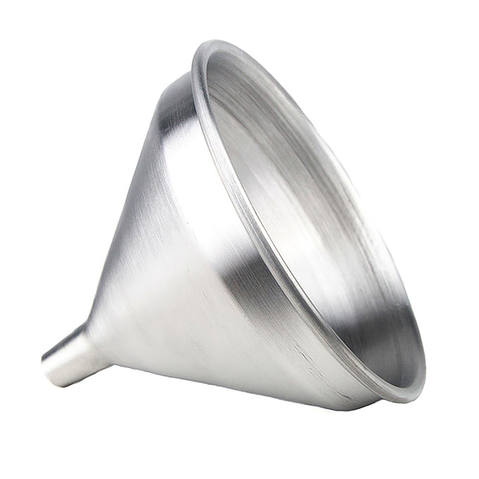 Funnel, 2 qt. capacity, 9-1/8"D, Aluminum, Satin Finish