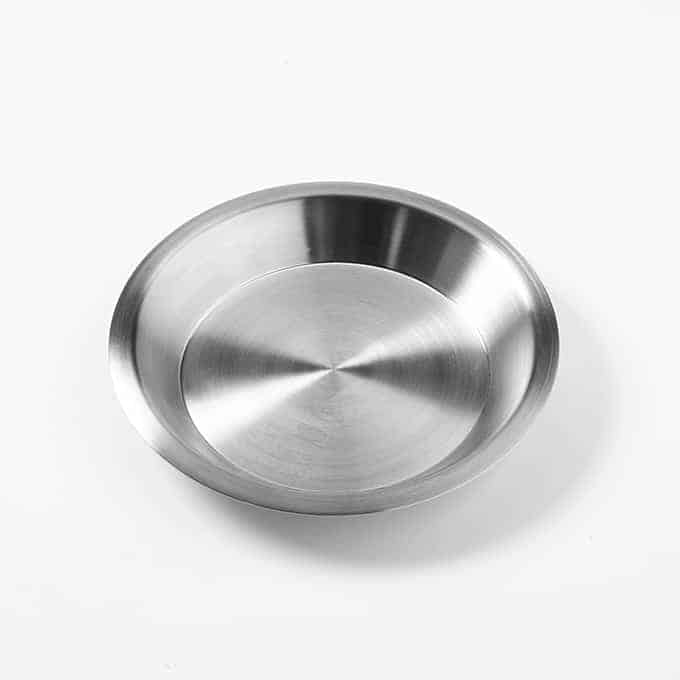 Pie Pan, Stainless Steel, 9-1/8