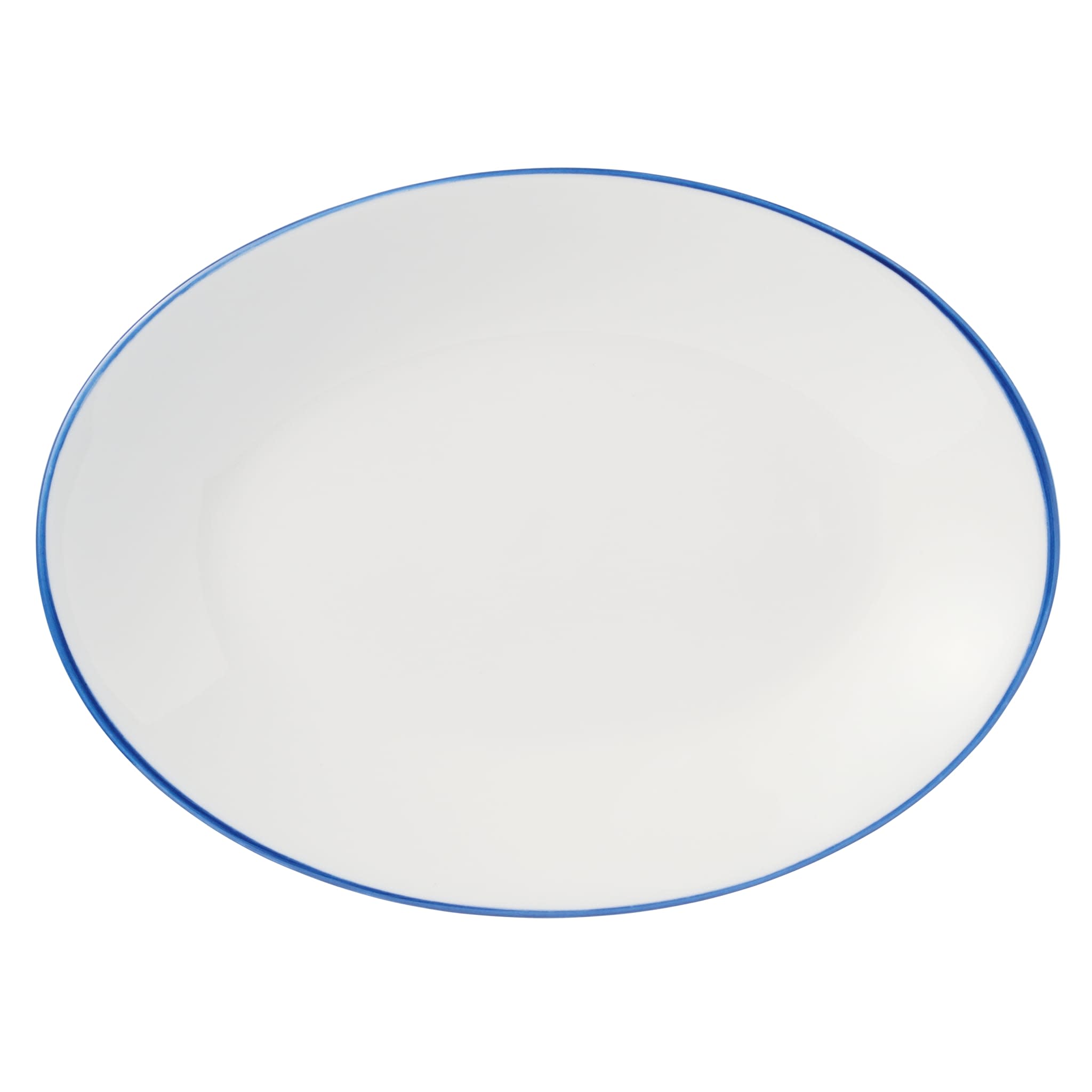 Porcelana Linea 13.5" Oval Platter, Blue
