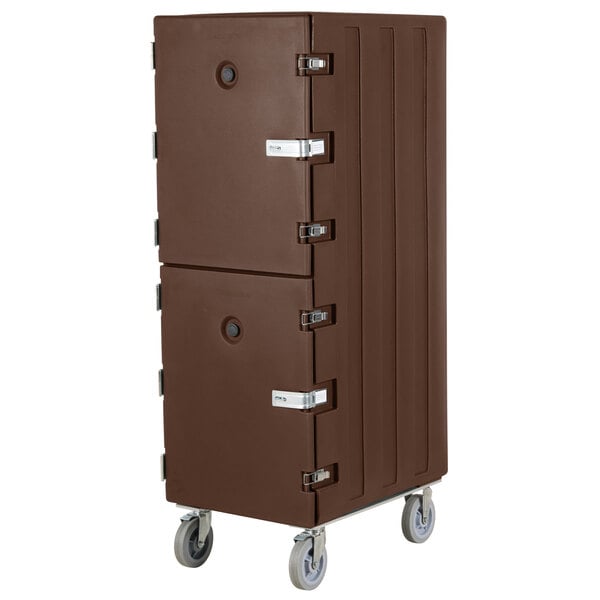 Camcart® Dark Brown Double Compartment Tray & Sheet Pan Carrier with Security Package