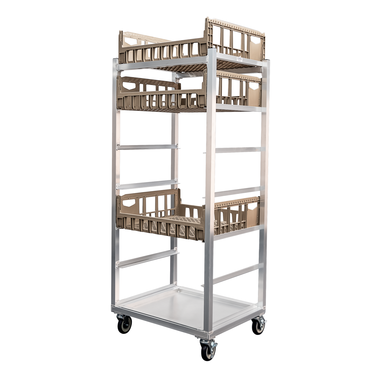 Rolling Crisper Rack 7-Basket - Aluminum Welded