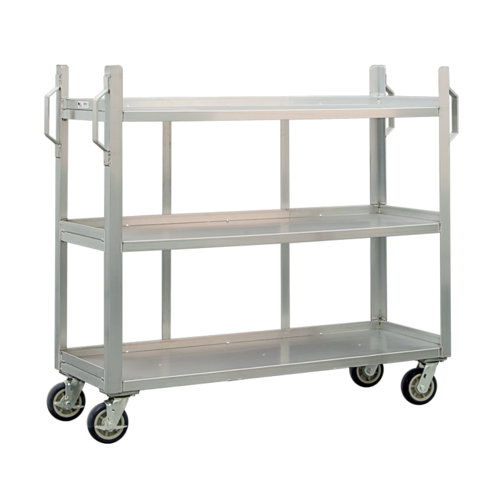 3-Shelf Carrier Cart - Drainage Shelves 1800 lb