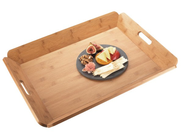 Bamboo 22-1/2" x 17" Room Service Tray w/ Handles