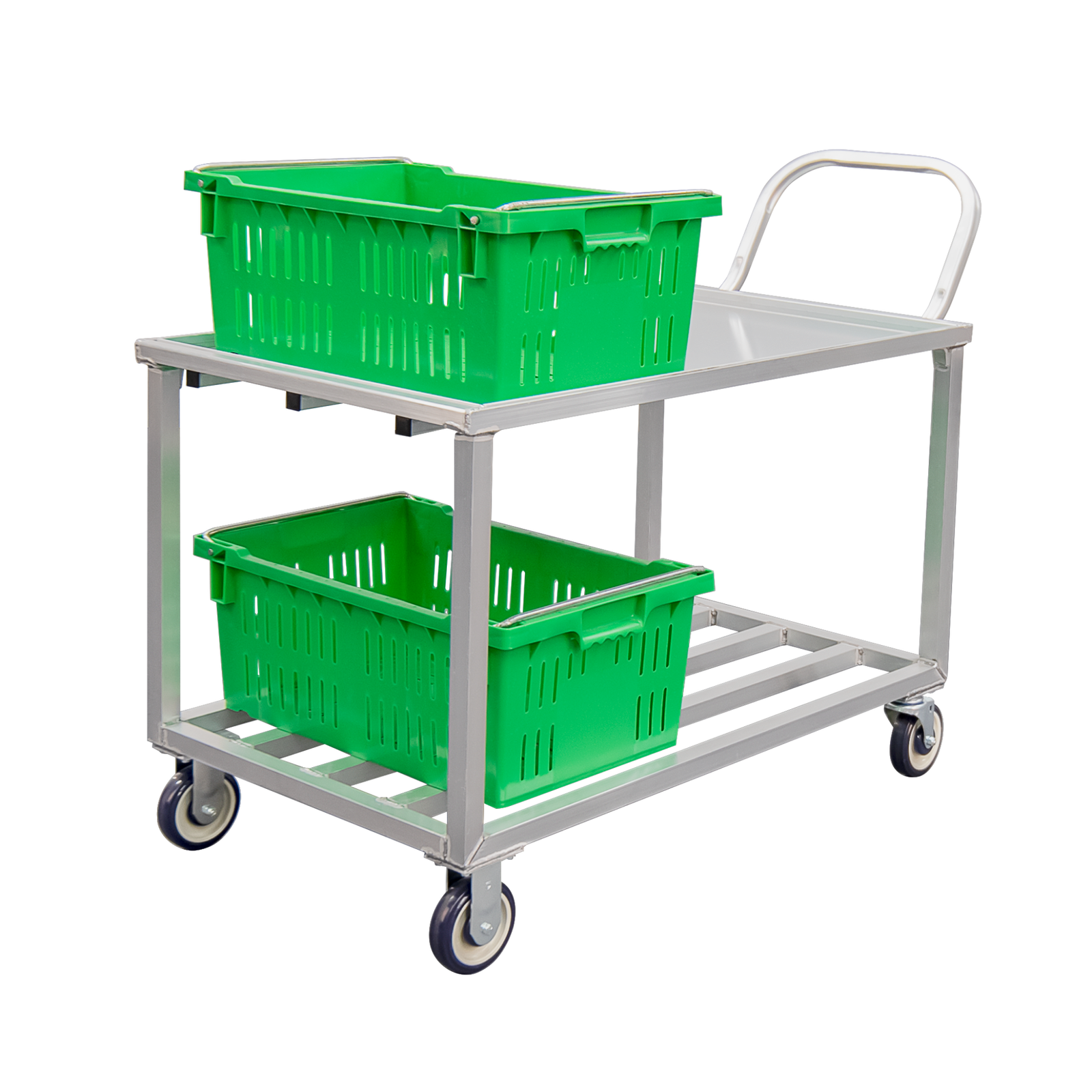 Mobile Wet Produce Cart 24"x52" - Bumper Guard