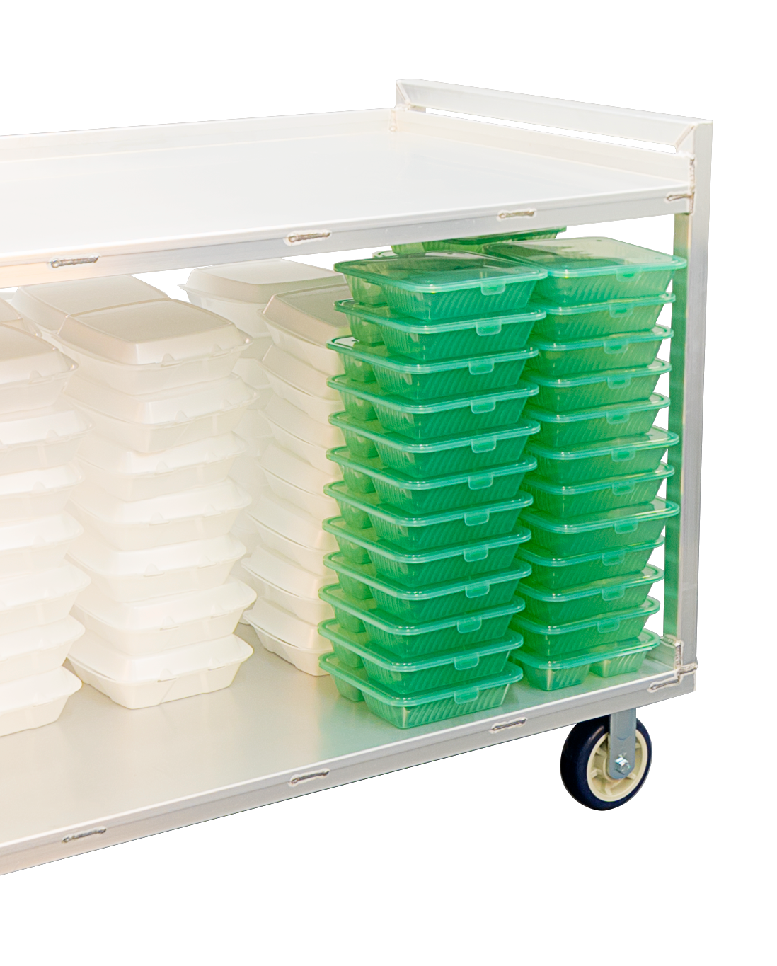 Correctional 2-Shelf Cart 29"x54" - High Capacity