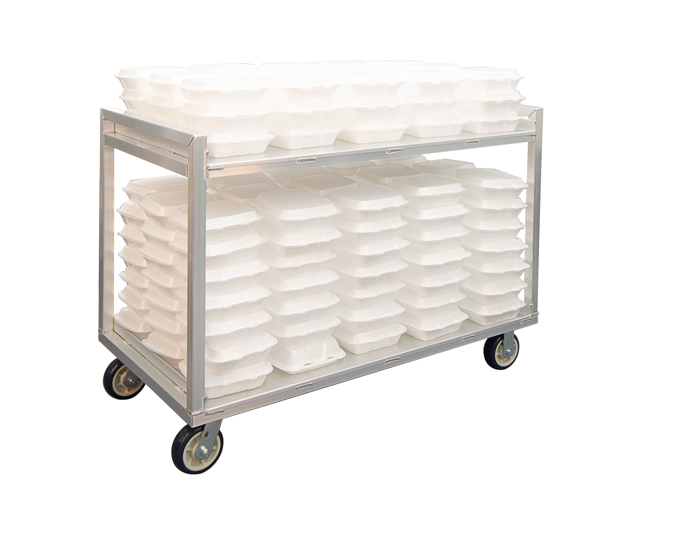 Correctional 2-Shelf Cart 29"x54" - High Capacity