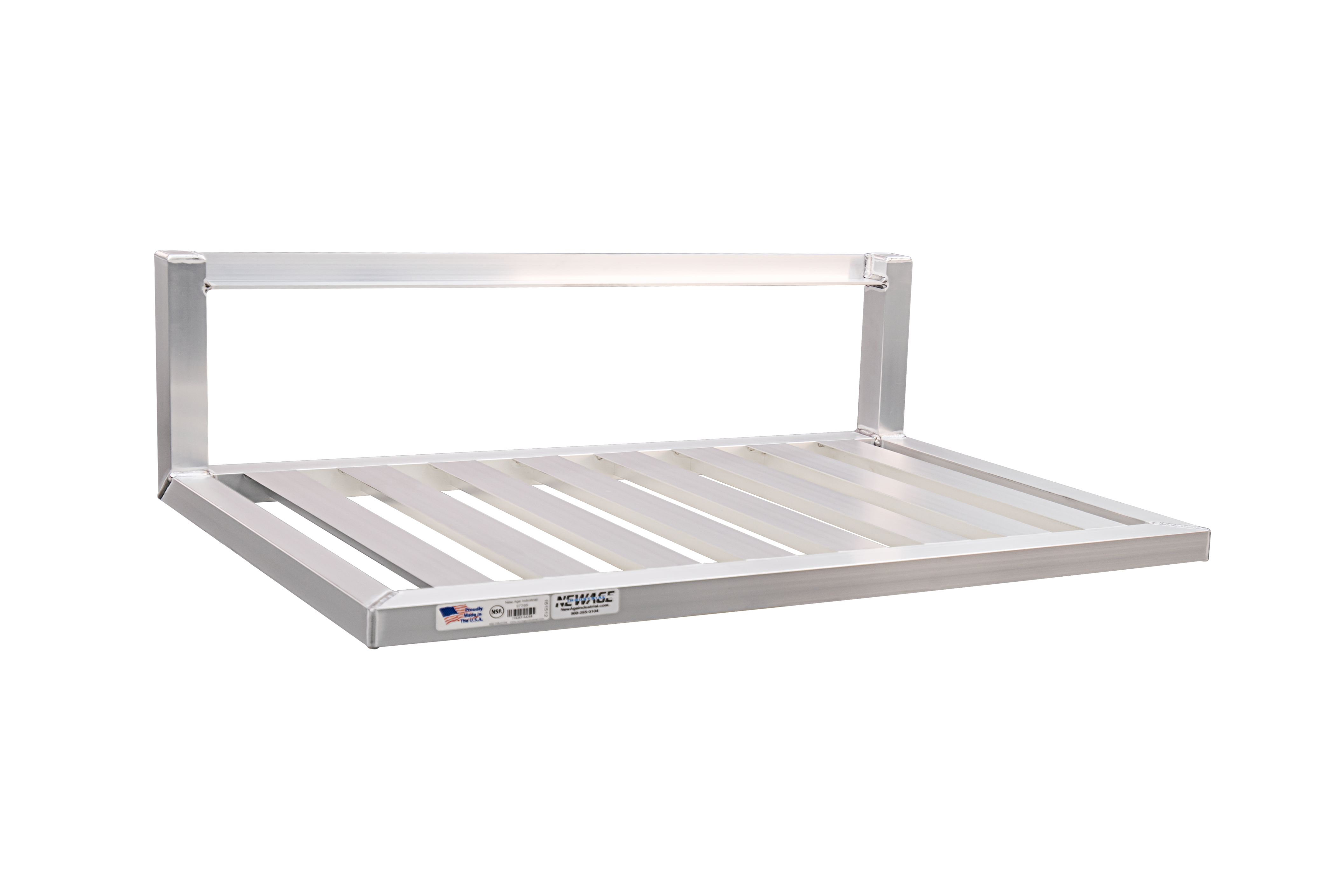 Heavy Duty Welded T-Bar (Slatted) Aluminum Inverted Wall-Mounted Shelf - 36"L x 19.5"W x 12"H