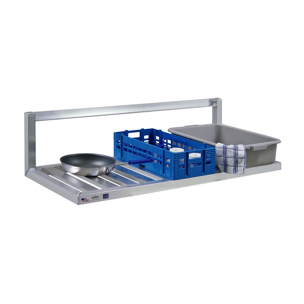 New Age Wall-Mounted Inverted Aluminum Shelf, 60" x 20"