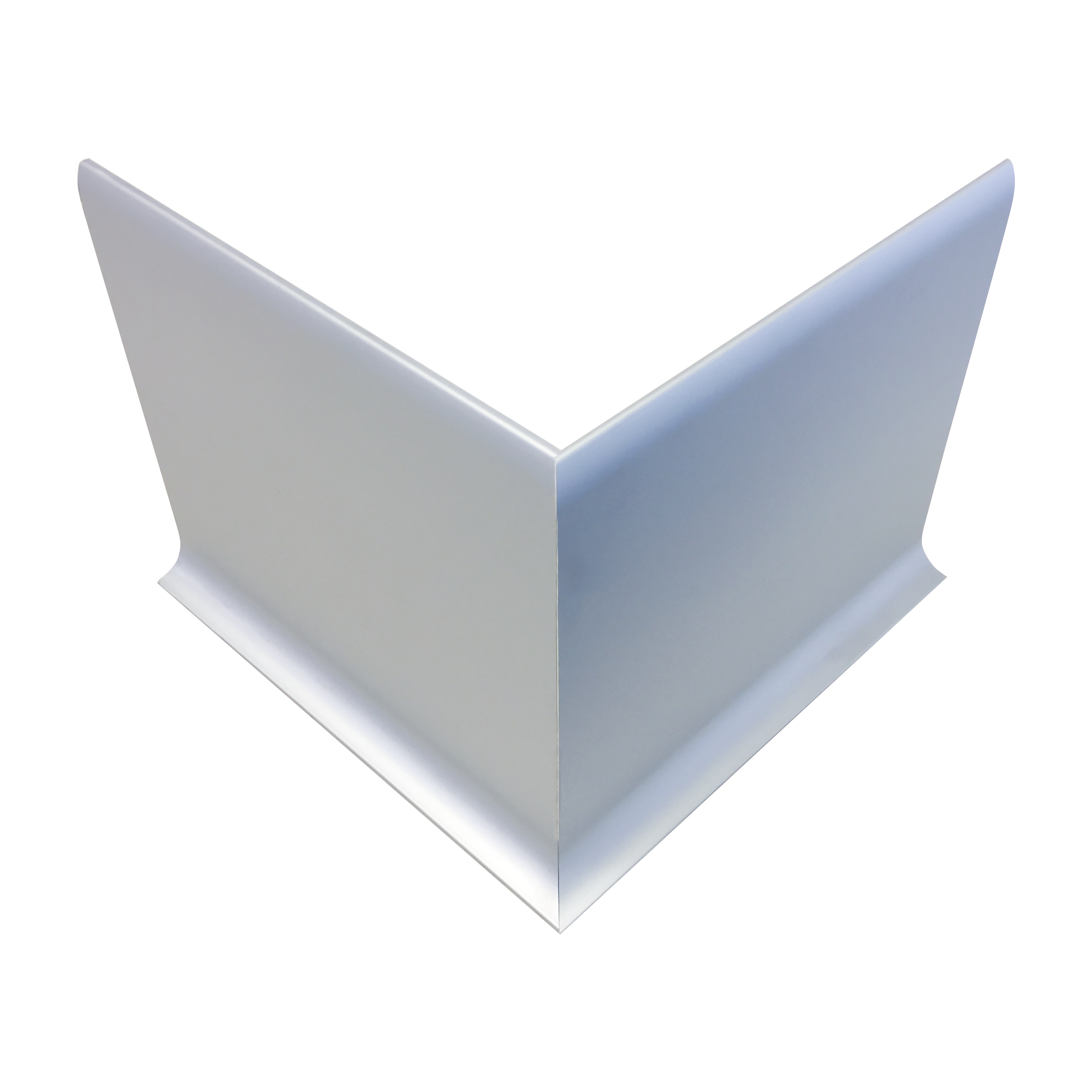 Wall-Mounted Heavy Duty Anodized Aluminum Cove Wall Baseboard Molding (Cove Base) - (2) Outside Corner Pieces - 5"L x 5"H x 0.6"W