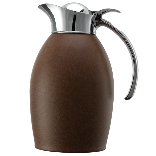 Vacuum-Insulated Carafe, 1-Liter, Italian Leather