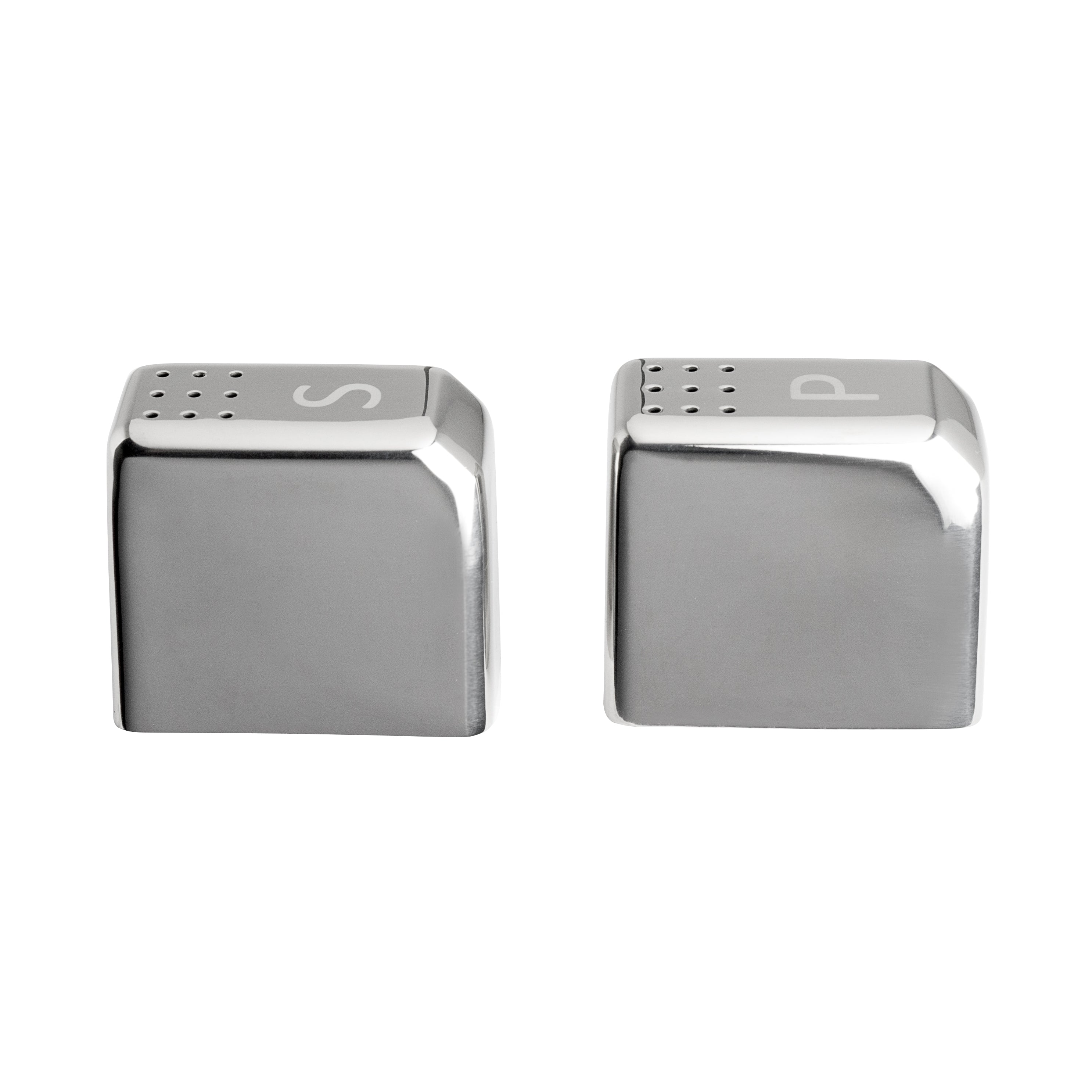 Angled Salt & Pepper Shaker L 1.875" W 1.0" Creations Metal