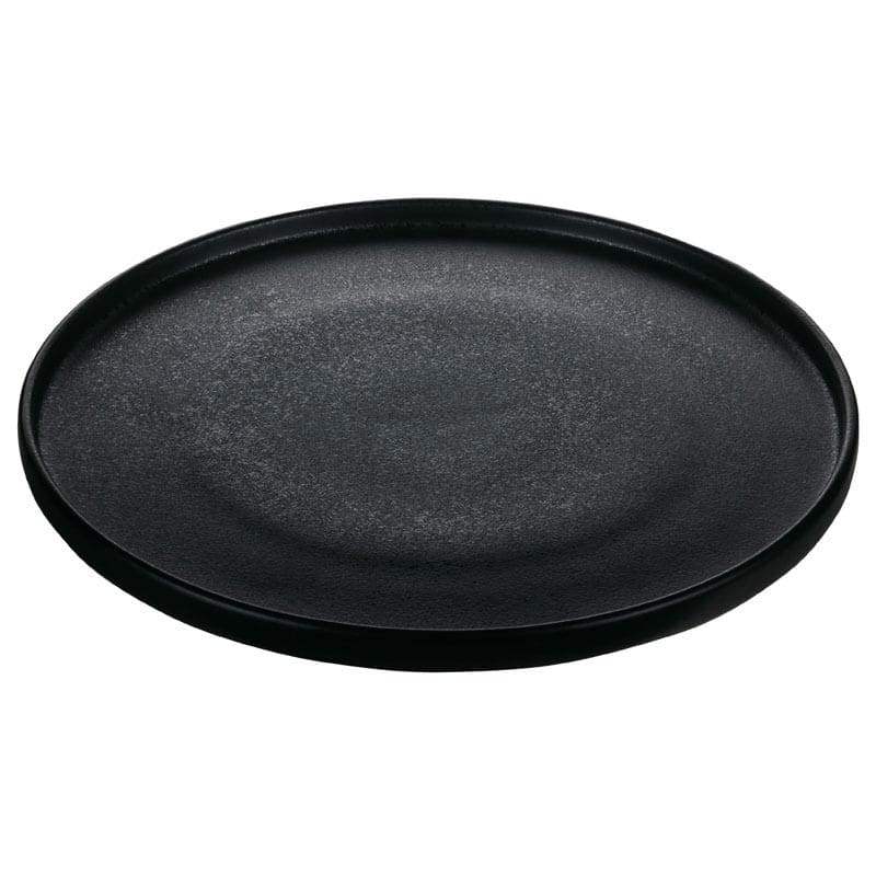 Nara Coupe Plate, 10-5/8", Black