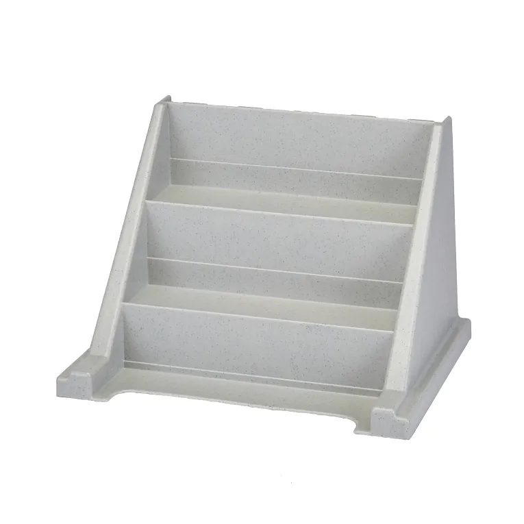 Versa Speckled Gray 3-Tier Condiment Stand with 9 Bins