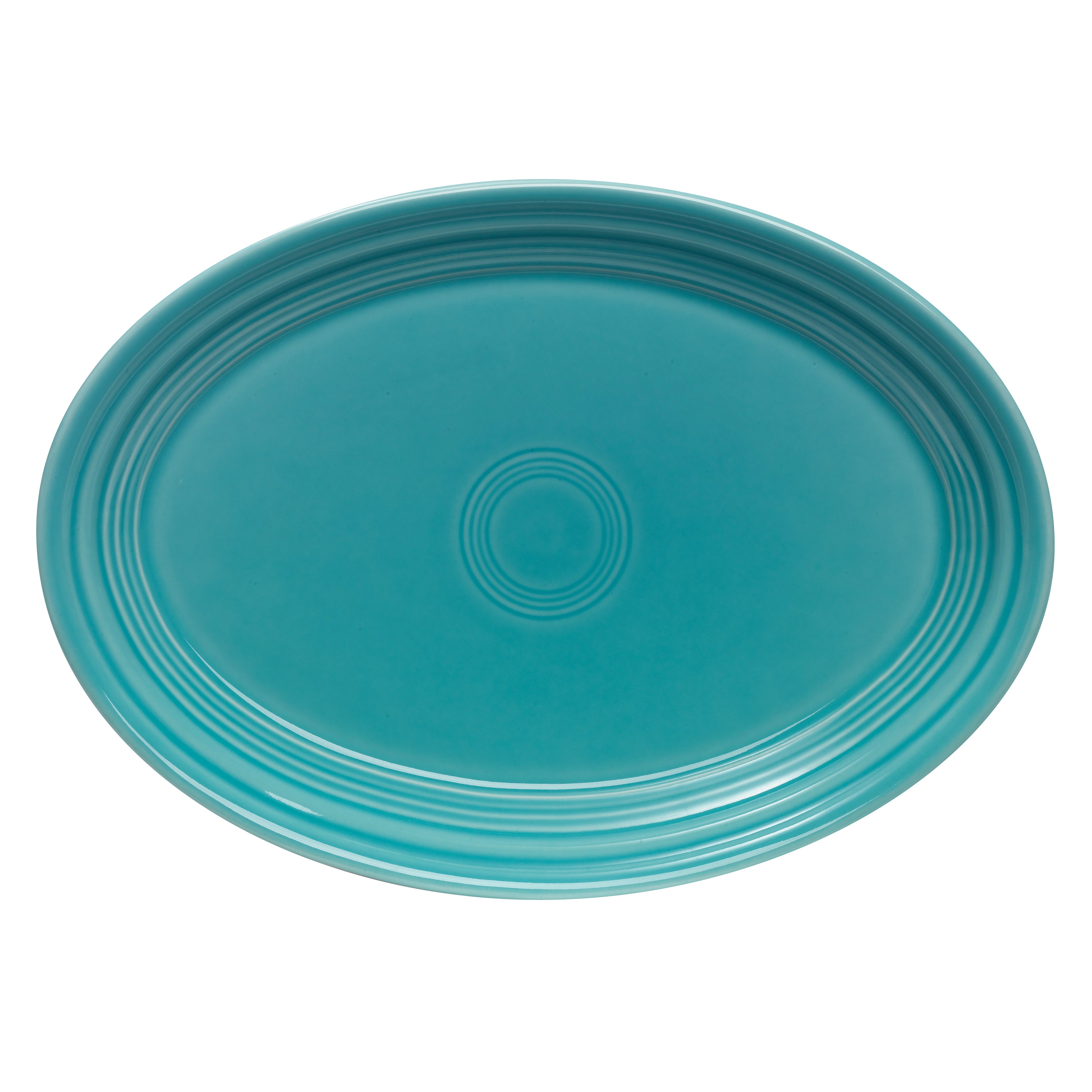 Oval Platter L 13.625" W 9.5" Fiesta Turquois