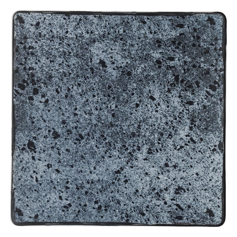Shabby Chic Square Coupe Plate, 10-5/8", Blue Stone