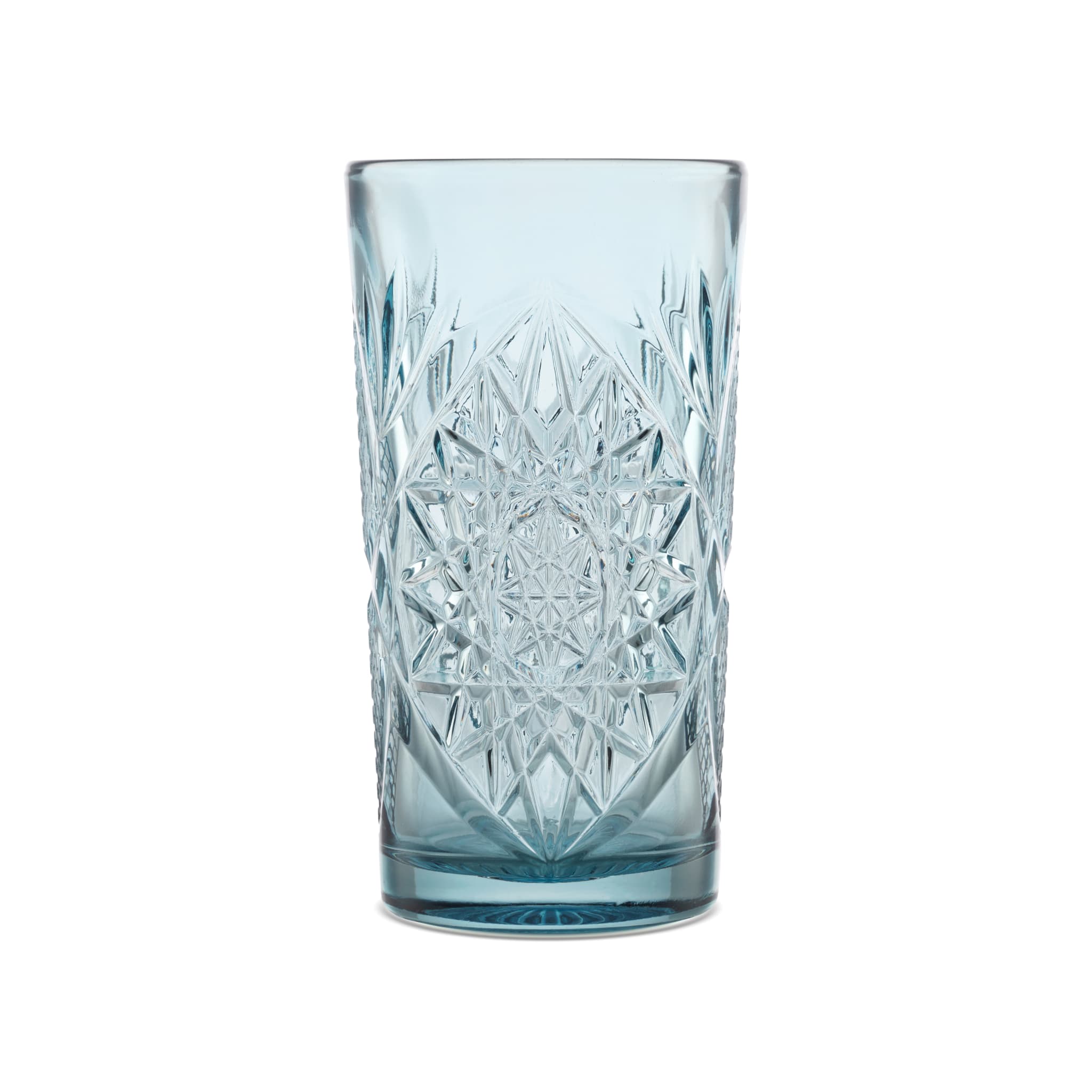 Hobstar 16 oz. Cooler Glass, Sapphire