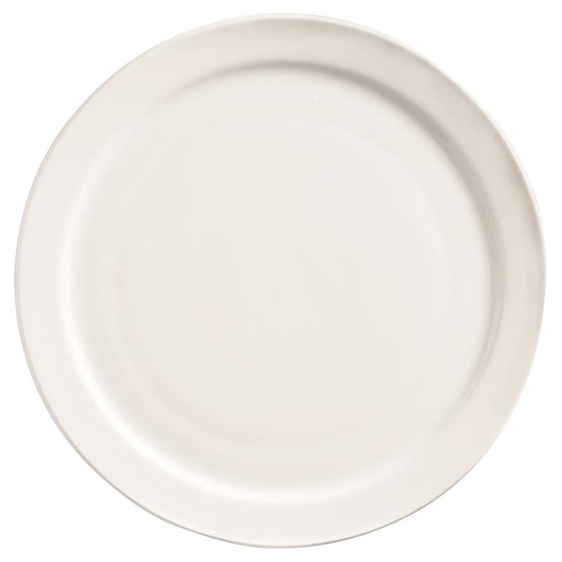 Porcelana 9", Round Narrow Rim Plate, Bright White