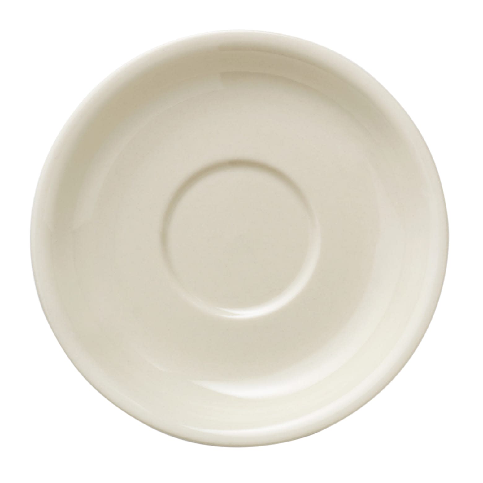 Porcelana 4.25" A.D. Saucer, Cream White