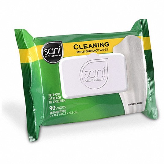Multi-surface cleaning wipes