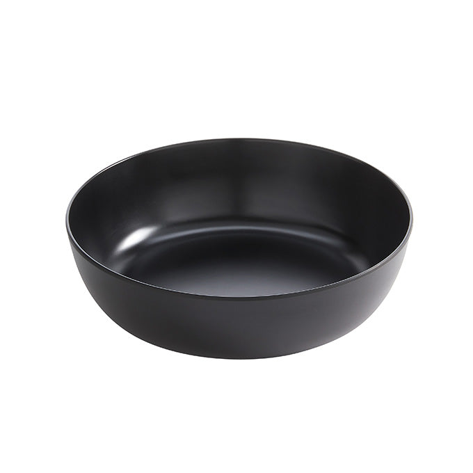 Ani 104 oz. Round Melamine Serving Bowl, Black