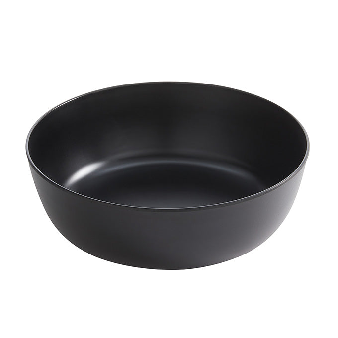 Ani 169 oz. Round Melamine Serving Bowl, Black