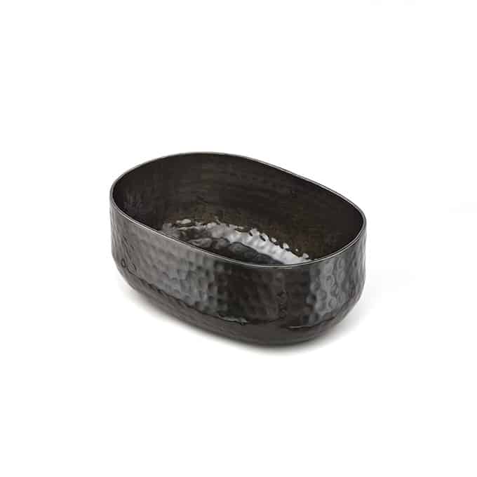 Bowl, Alum, Hm, Oval, Blk, 25 Oz.