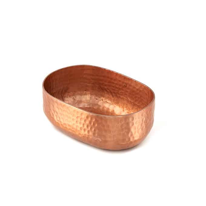 Bowl, Alum, Hm, Oval, Copper, 25 Oz.