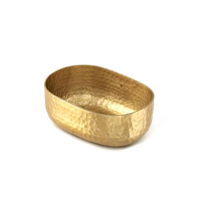 Bowl, Alum, Hm, Oval, Gold, 25 Oz.