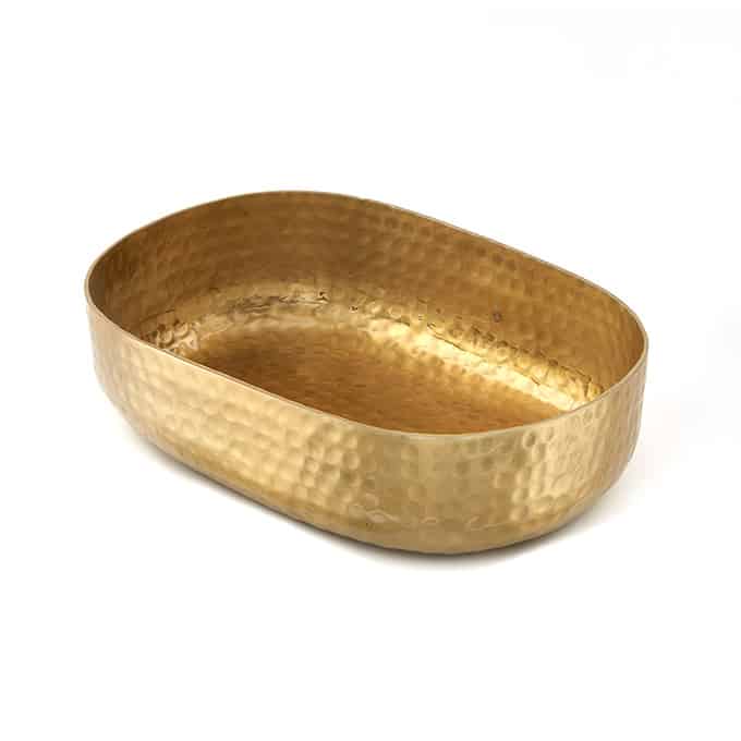 Bowl, Alum, Hm, Oval, Gold, 48 Oz.