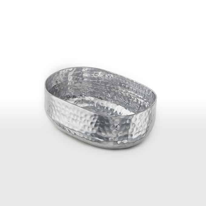 Bowl, Alum, Hm, Oval, Silver, 25 Oz.