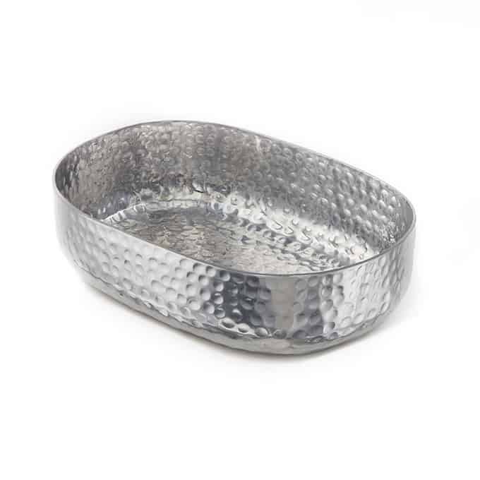 Bowl, Alum, Hm, Oval, Silver, 48 Oz.