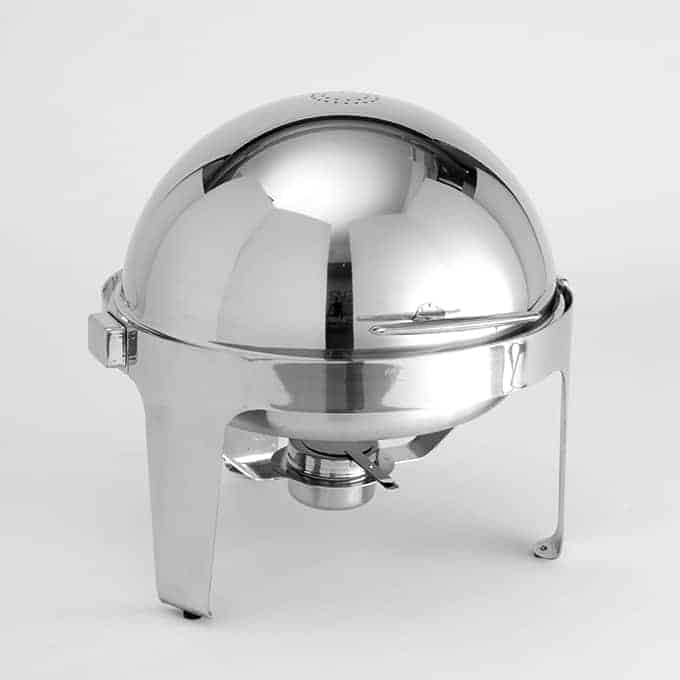 Chafer, Stainless Steel, Round, 7 Qt