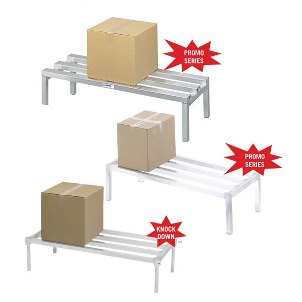 36" x 20" x 12" Tubular Aluminum Dunnage Rack, Knock Down Series - 2,200 lb. Capacity