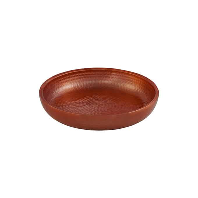 Seafood Tray, Alum, Dbwl, Hm, Copper, 12" Dia.