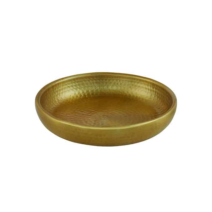 Seafood Tray, Alum, Dbwl, Hm, Gold, 14" Dia.