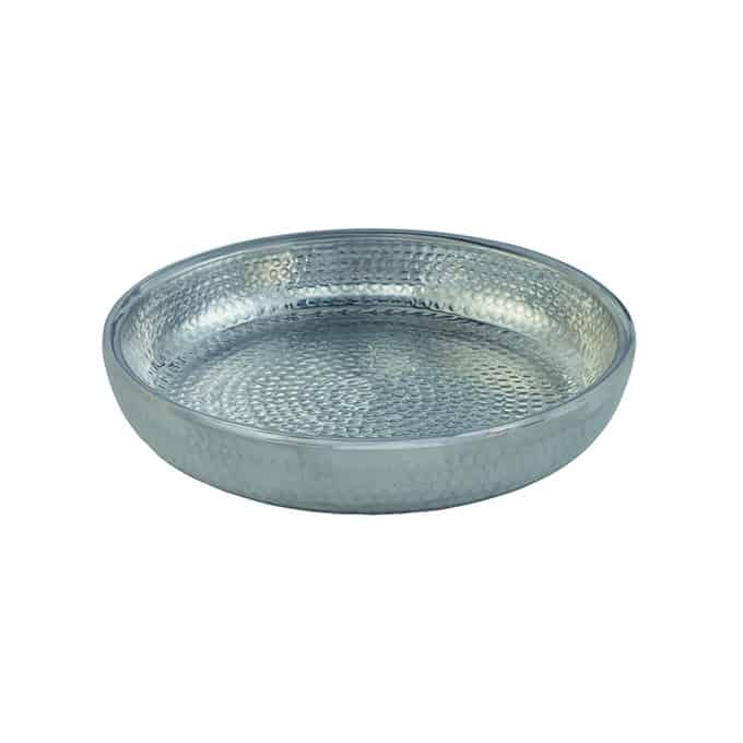 Seafood Tray, Alum, Dbwl, Hm, Silver, 14" Dia.