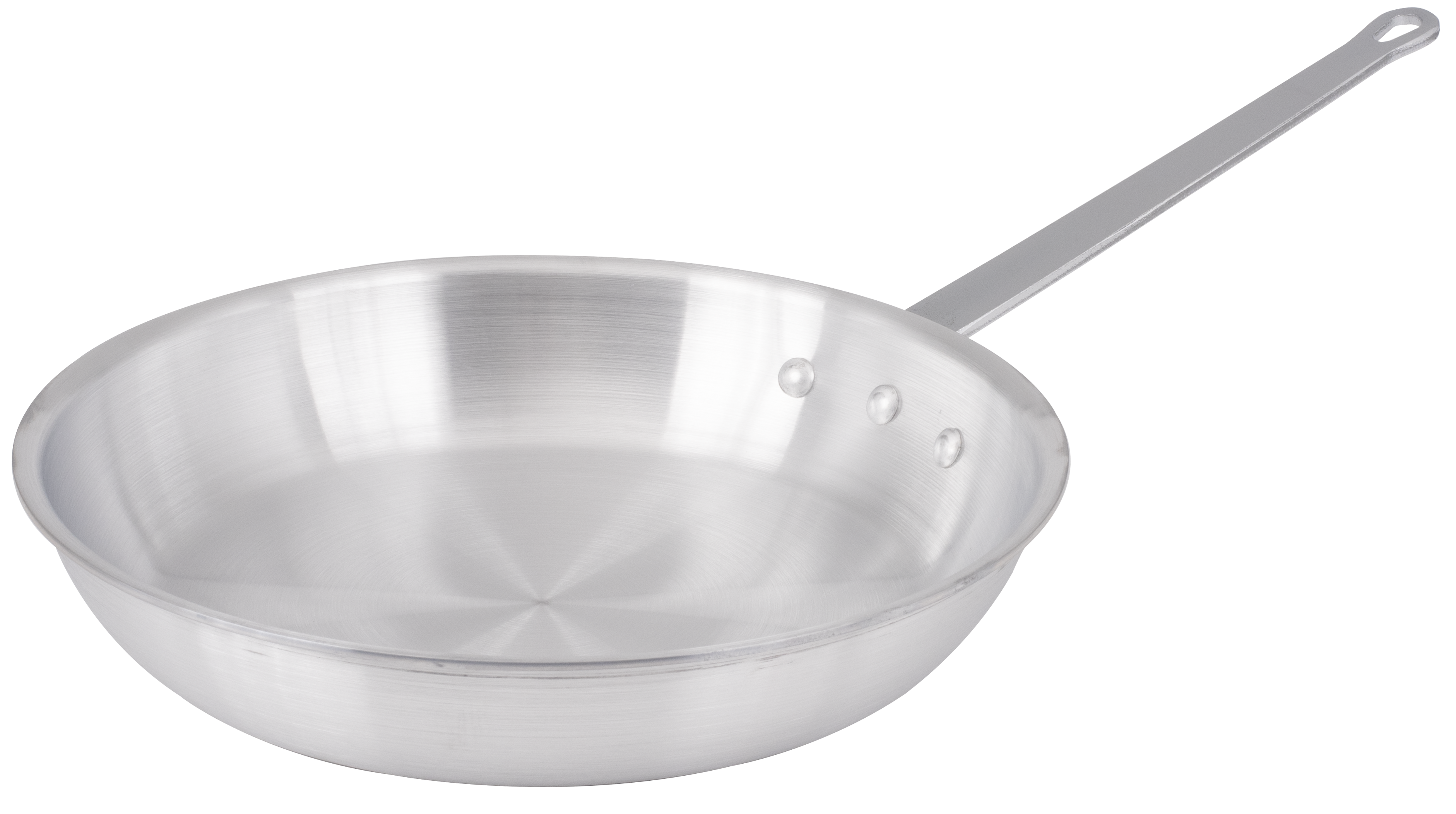 Fry Pan, 14"D, Round, 3003 Aluminum, 3.5 mm., Natural Finish