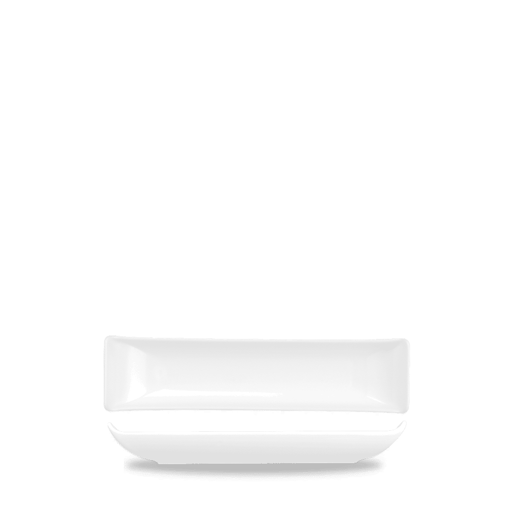 Alchemy® 9 oz. 11-7/16" x 2-1/2" Rectangular Boat Dish, White