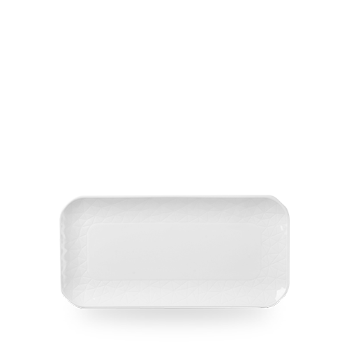 Alchemy® 10-1/2" x 5-1/8" Shallow Oblong Tray, White