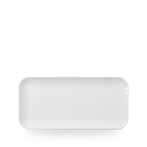 Alchemy® 11-3/4" x 5-3/4" Shallow Oblong Tray, White