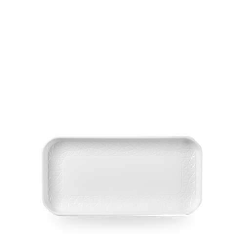 Alchemy® 10-3/4" x 5-1/8" Deep Oblong Tray, White